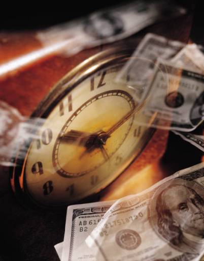 Clock and currency